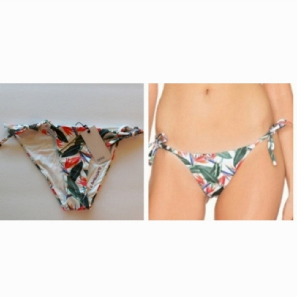 Onia Kate Birds Of Paradise String Tie Bikini Bottoms - Picture 3 of 9